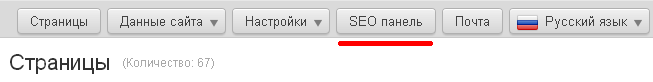 Где находится SEO-панель